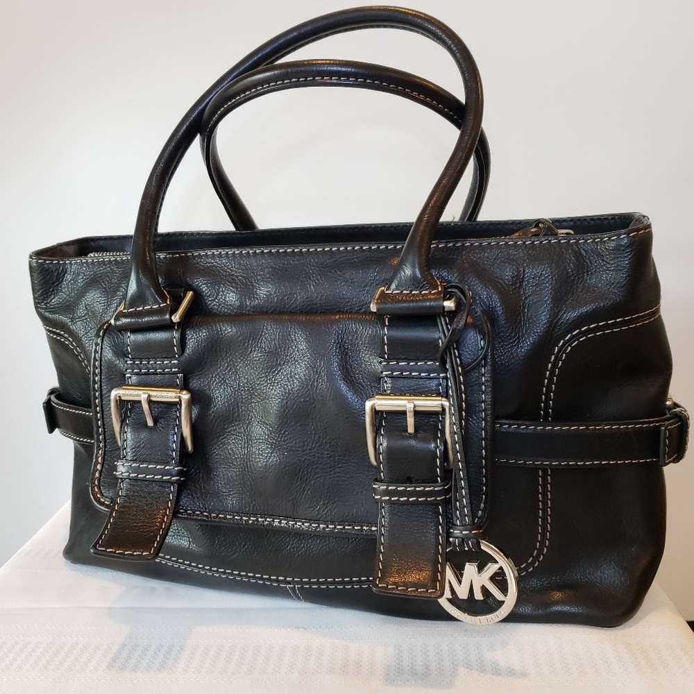 Michael Kors Black Leather Satchel/Purse/Tote.